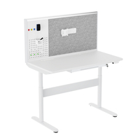 Mobile Dual-Motor Sit-Stand Desk with Divider