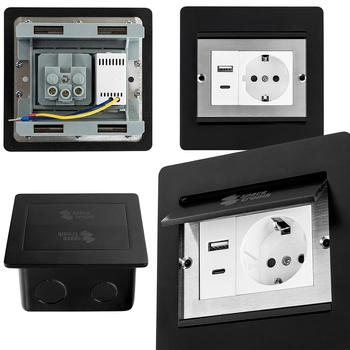 Gniazdo podłogowe otwierane Spacetronik W13B_V1