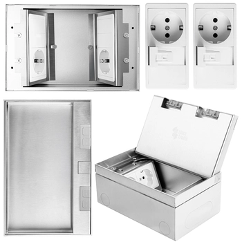 Gniazdo podłogowe otwierane Spacetronik SPS-W22S_S3