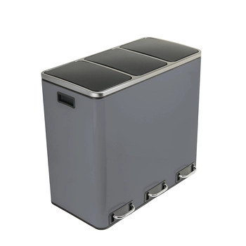 Funky Trash Can Gray Black Spacetronik Potrójny