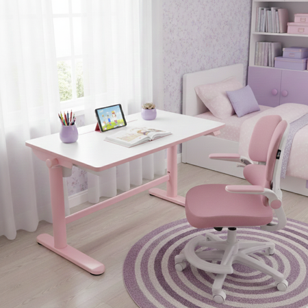 Zestaw biurko elektryczne z krzesłem dla dziewczynki – Spacetronik SPE-X112P