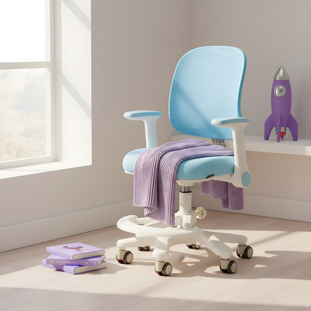 Fotel ergonomiczny dziecięcy Spacetronik SPC-XD19A Niebieskie