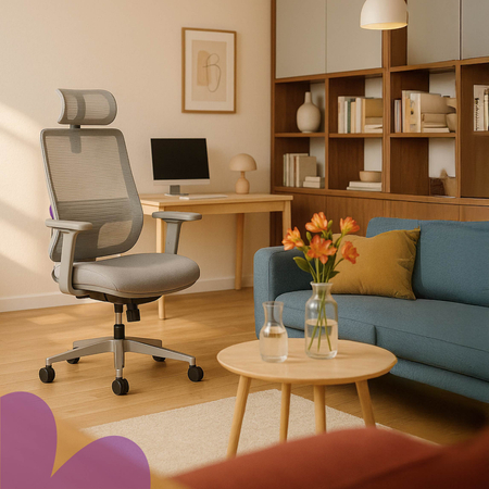 Fotel biurowy obrotowy Spacetronik LUMBO 11 Czarny