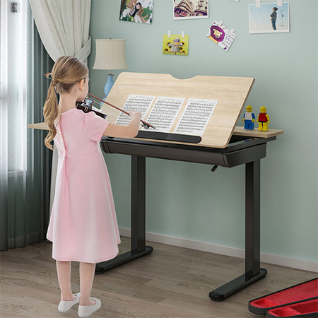 Zestaw ergonomiczny biurko kreślarskie DOLF SPE-F120 + fotel HAVARD-02