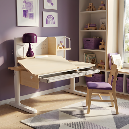 Zestaw dla dziecka: biurko regulowane Spacetronik SPEX106WL + nadstawka SPEX06WL 97 cm
