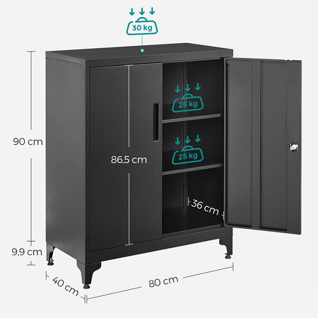 Szafka metalowa z zamkiem Spacetronik SPC-160B