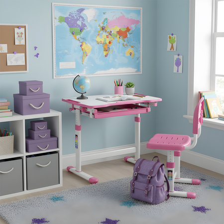 Biurko i Krzesło Dziecięce Spacetronik SPEX122WP
