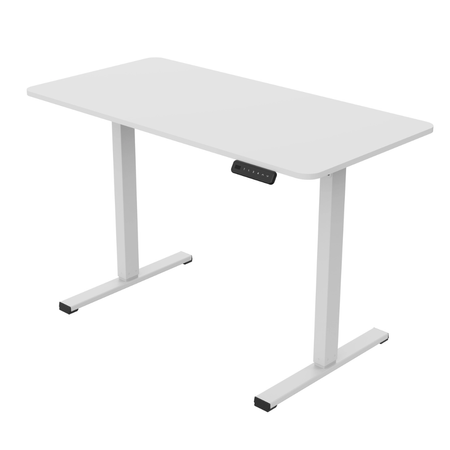 Biurko Elektryczne Białe 100x60 SPEO125WW Kompaktowe i Stylowe