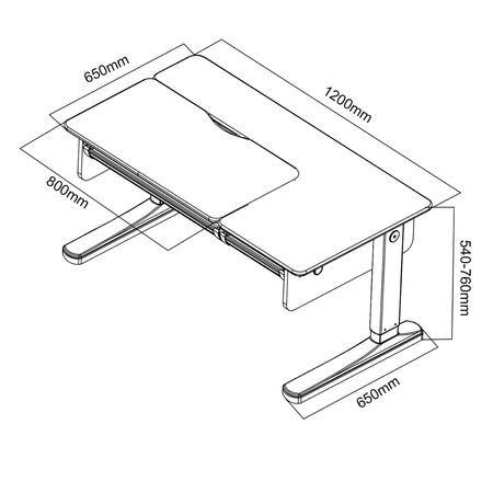 Biurko dziecięce regulowane XD SPEX106WL_120