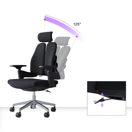 Fotel biurowy obrotowy Barry Czarny