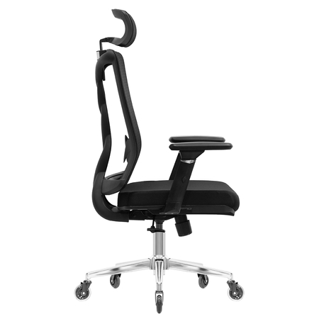 krzesło biurowe Spacetronik Spiro z pełną regulacją Czarne 4D, podparciem lędźwi.