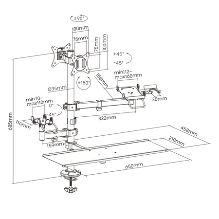 Uchwyt sprzedażowy POS Spacetronik SPA-124
