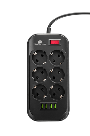 Spacetronik Steckdosenleiste SR-204 Ports 6 4USB