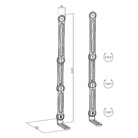 Soundbar-Halterung für unter/über TV Spacetronik SPB-030
