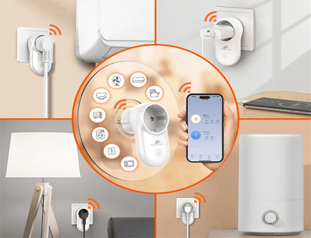 Spacetronik SL-PS11 Wi-Fi smart Steckdose mit Licht