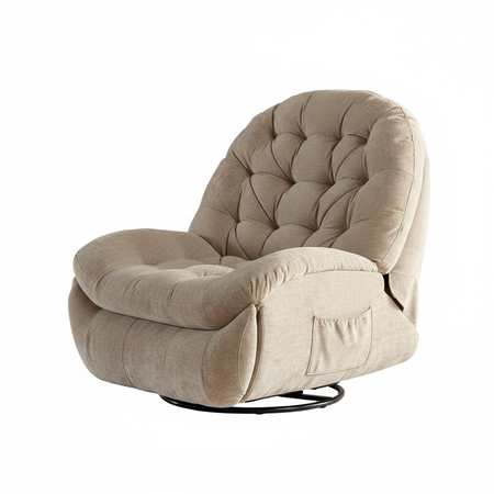 Fotel elektrycznie regulowany Spacetronik Flax 04 relaksacyjny bujany beżowy