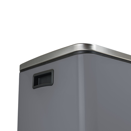 Kosz na śmieci metalowy 3x18L szary 54L