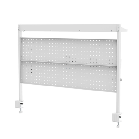 Zestaw Spacetronik: biurko regulowane 100×60  + krzesło dziecięce z podnóżkiem + nadstawka z pegboardem