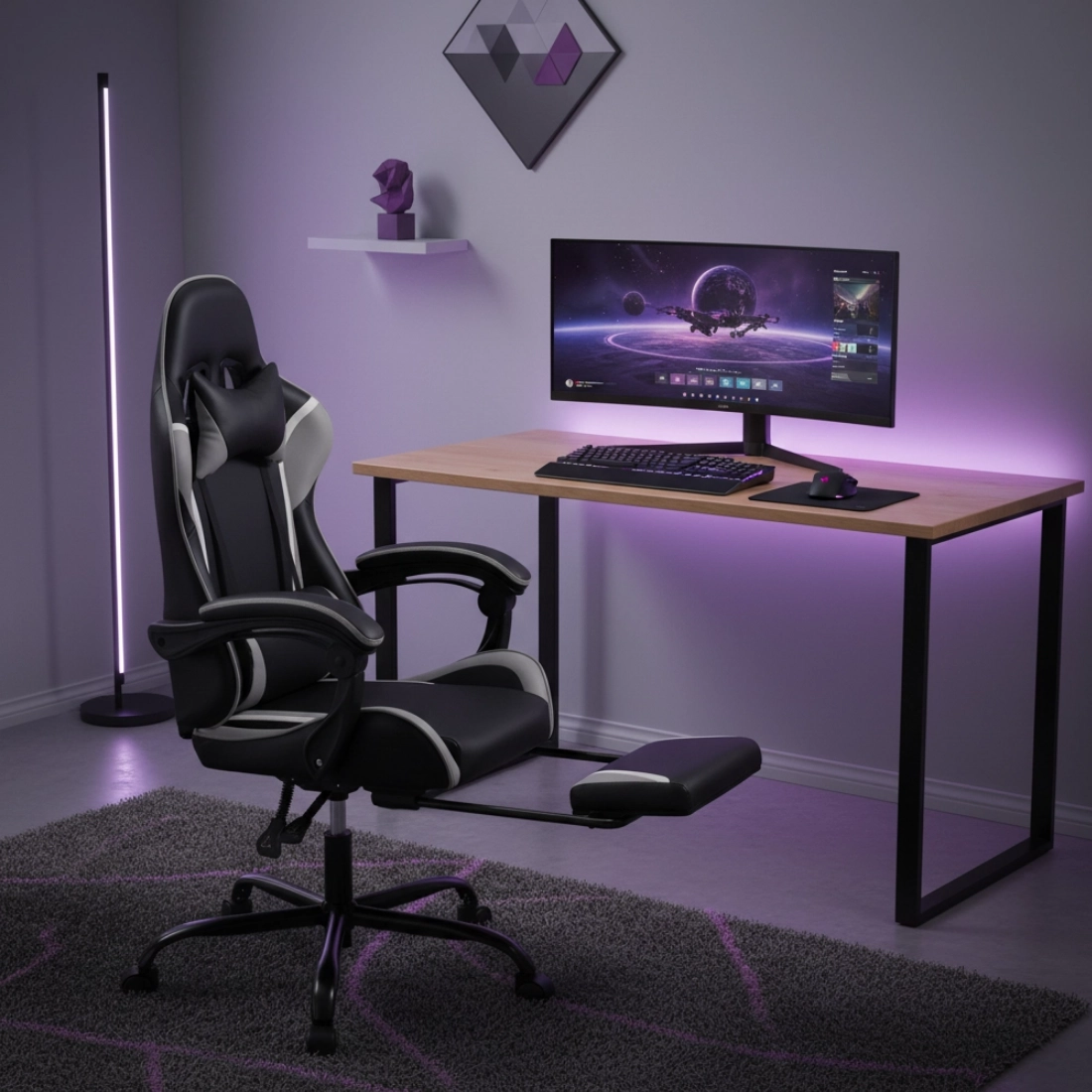 fotel Rally z wysuwanym podnóżkiem