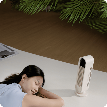 Wentylator biurkowy z rotacją Airpuff 4 biały