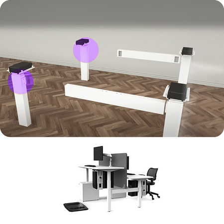 Spacetronik SPE-223HB elektrischer Tischständer