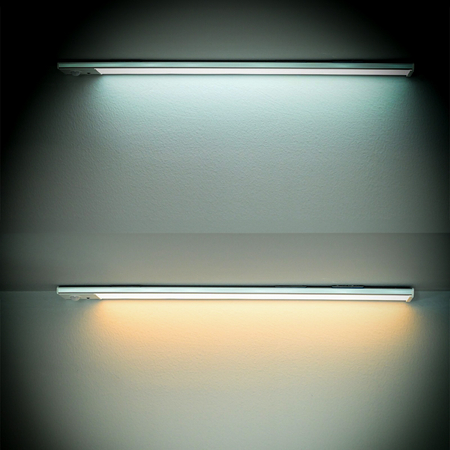 Bezprzewodowa lampa LED Czujnik ruchu 80cm Srebrna