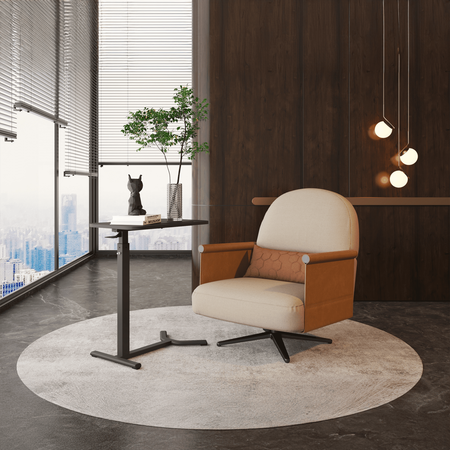 Stolik z manualną regulacją Buddy 05 czarny drewno