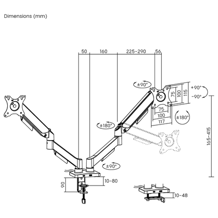 Uchwyt na monitor SPAG122