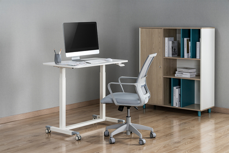 Regulowany stolik na kółkach Buddy 04 biały