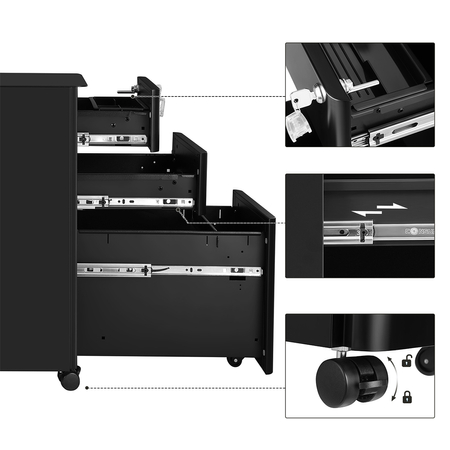 Szafka podbiurkowa kontenerek Spacetronik SPC-150B