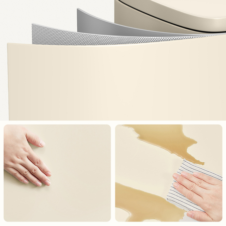 Kosz na śmieci metalowy pojedyncza komora kremowy