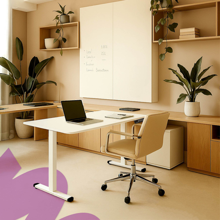 Zestaw regulowany biurko elektryczne SPE-O111 120×60 + krzesło LUMBO 11