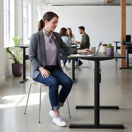 Pneumatyczne Biurko Spacetronik Moris 100BB 140x68