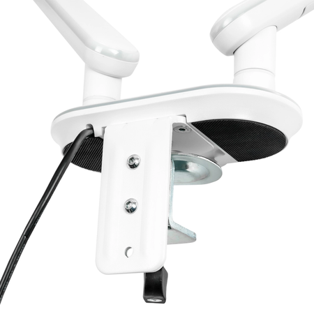 Gamingowe stanowisko Spacetronik RGB z elektryczną regulacją wysokości 120x60