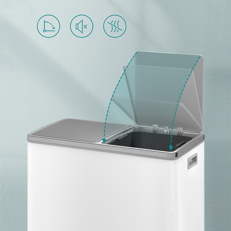 Funky Trash Can White Black Spacetronik Podwójny