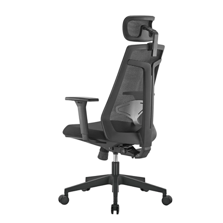 Zestaw podwójne biurko elektryczne Spacetronik Pure Black z fotelami