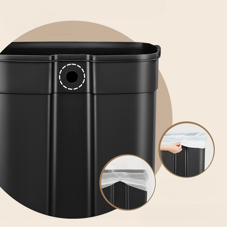 Kosz na śmieci metalowy pojedyncza komora brązowy