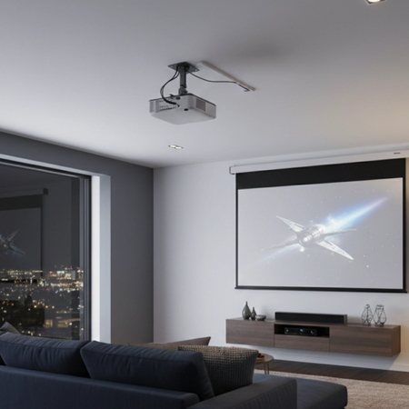 Zestaw ekran elektryczny PVC EASY VIEW uchwyt SPA P02B transmiter SPH CW32