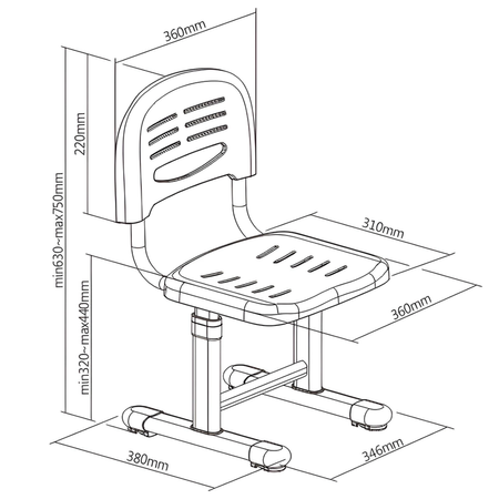 Zestaw regulowane biurko i krzesełko Spacetronik XD dla chopca