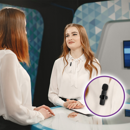 2x Bezprzewodowy mikrofon USB-C SPU-WM02C