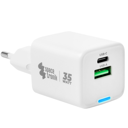 Ładowarka 2w1 USB-C USB PD Quick 35W 3.6A biała