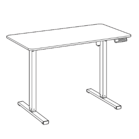 Biurko Elektryczne 120x60 SPEO125WO Drewniany Blat Regulacja Wysokości