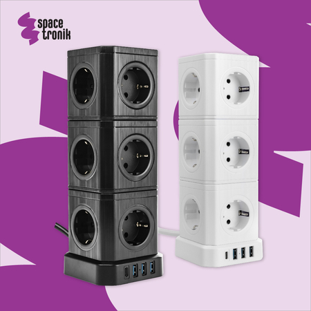 Listwa zasilająca 5xAC 3xUSB 1xUSB-C SPS-C02B