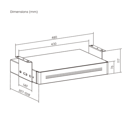 Szuflada pod biurko Spacetronik SPB143 Biała