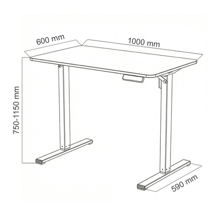 Elektryczne biurko Spacetronik Moris 125JJ 100x60