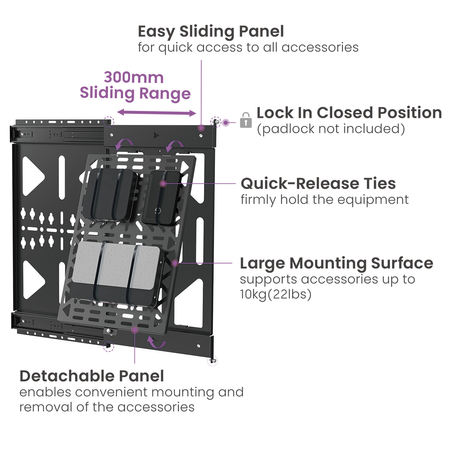 Rozsuwany panel na akcesoria AV SPE-T70