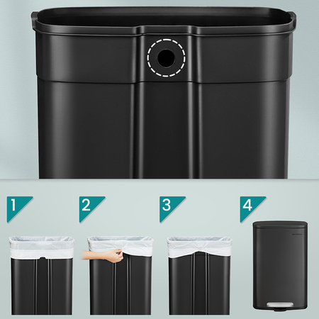 Funky Trash Can Ink Black Spacetronik Pojedynczy