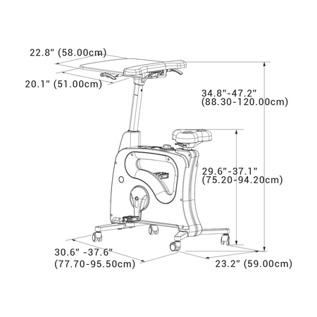 Rower treningowy z pulpitem Spacetronik Workbike