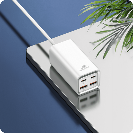 Ladegerät SR102 65W, 2x PD4+ USB-C, 2x QC3.0 USB-A