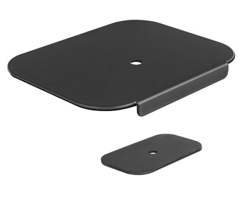 Spacetronik - Stabilisierungsplatte - Schutz Platte für Monitorhalterung-Basis - Zusätzliche Schutzplatte für Monitorständer auf Schreibtisch - Schreibtischschutz - Verstärkungsplatte - Farbe Schwarz